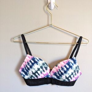 Victoria's Secret PINK Tie Dye Wireless Wear Everywhere Push Up Bra, size 34B